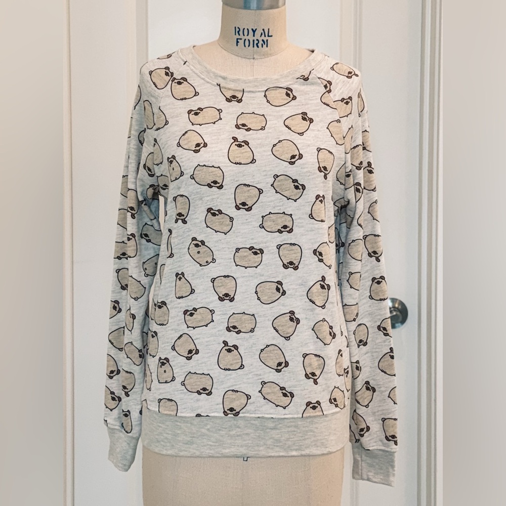 PUSHEEN Pugsheen NWT lightweight long sleeve sweatshirt size SMALL